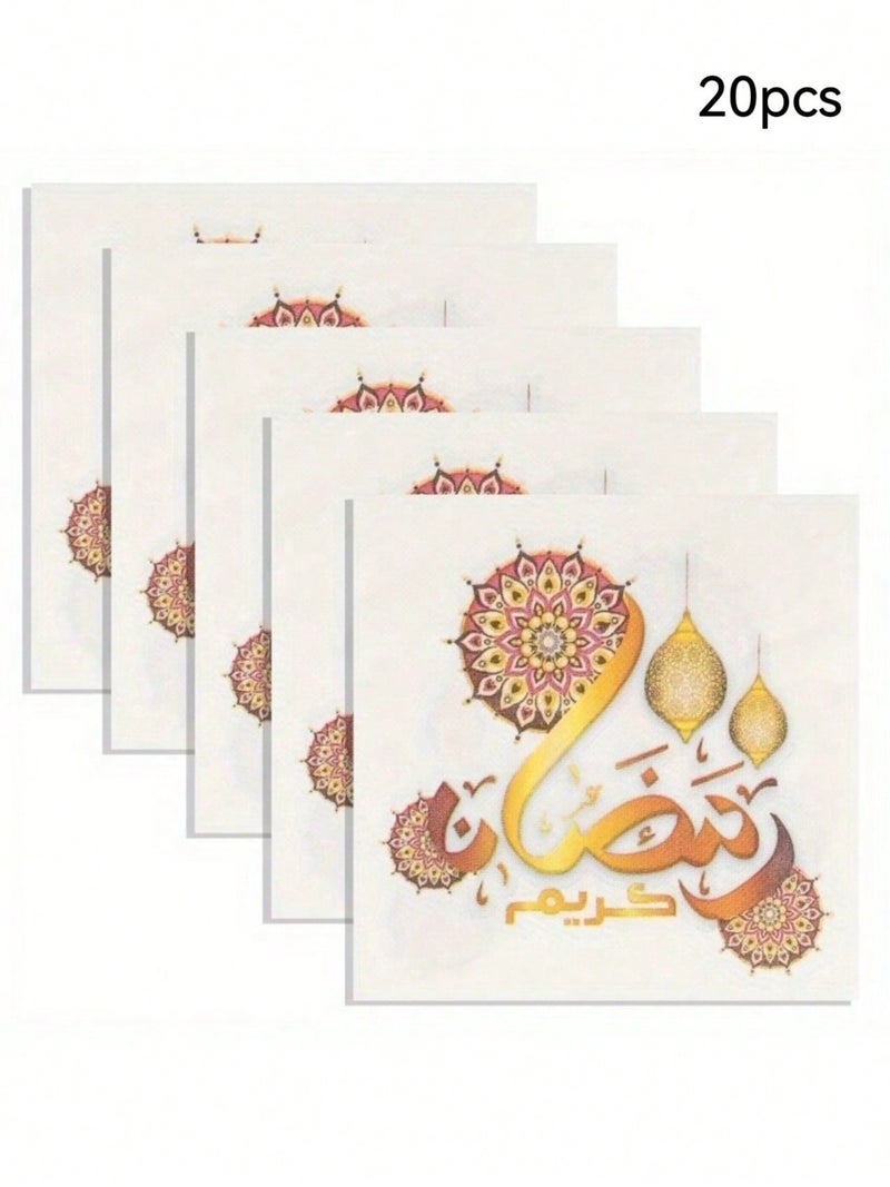 Ramadan Decorations Paper Napkins 20 Pieces – 33 × 33 cm - Image 2